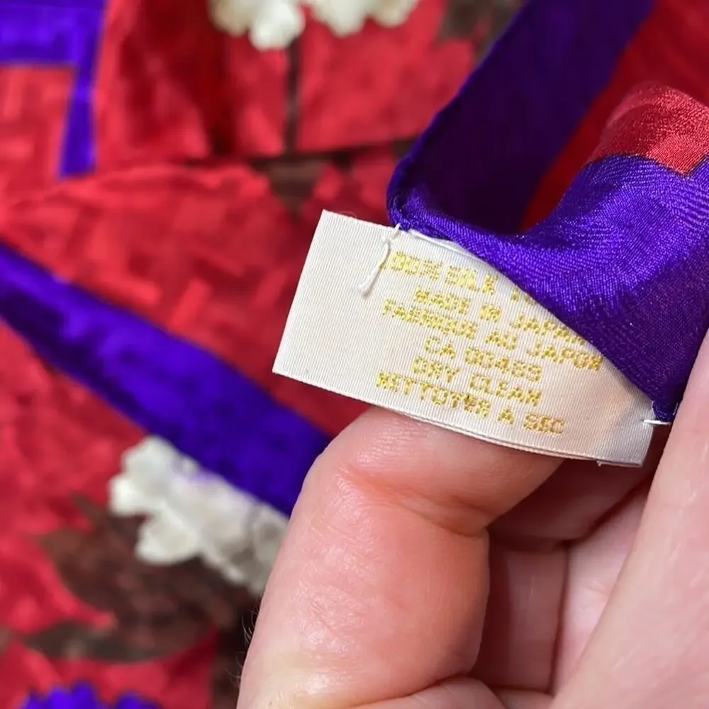 Vintage Elaine Gold floral silk scarf
